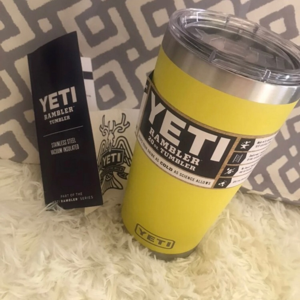 Yellow 20oz Yeti Tumbler